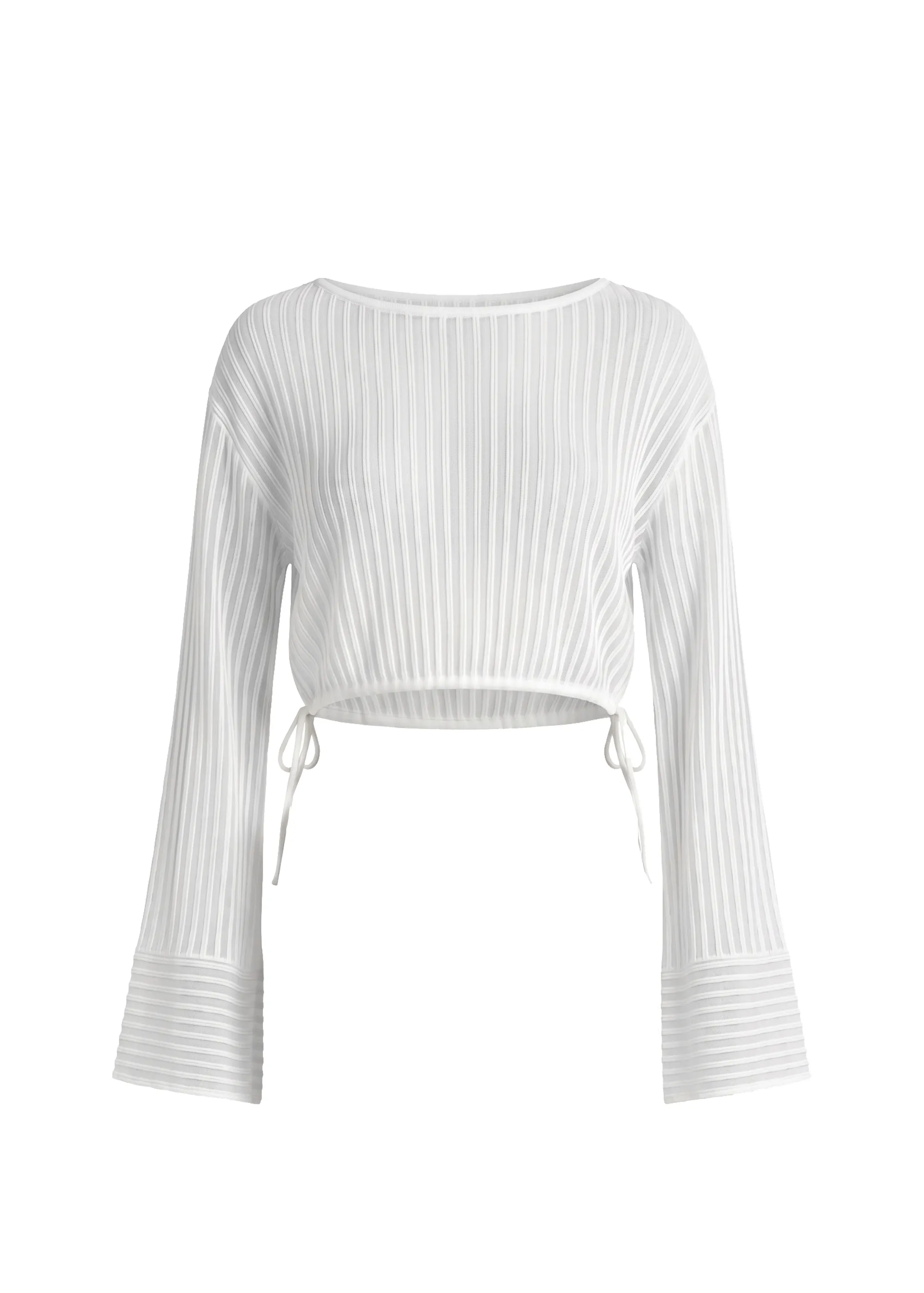 Athena Top Sheer Stripe Optic White sold by SOLID & STRIPED product image thumbnail 5