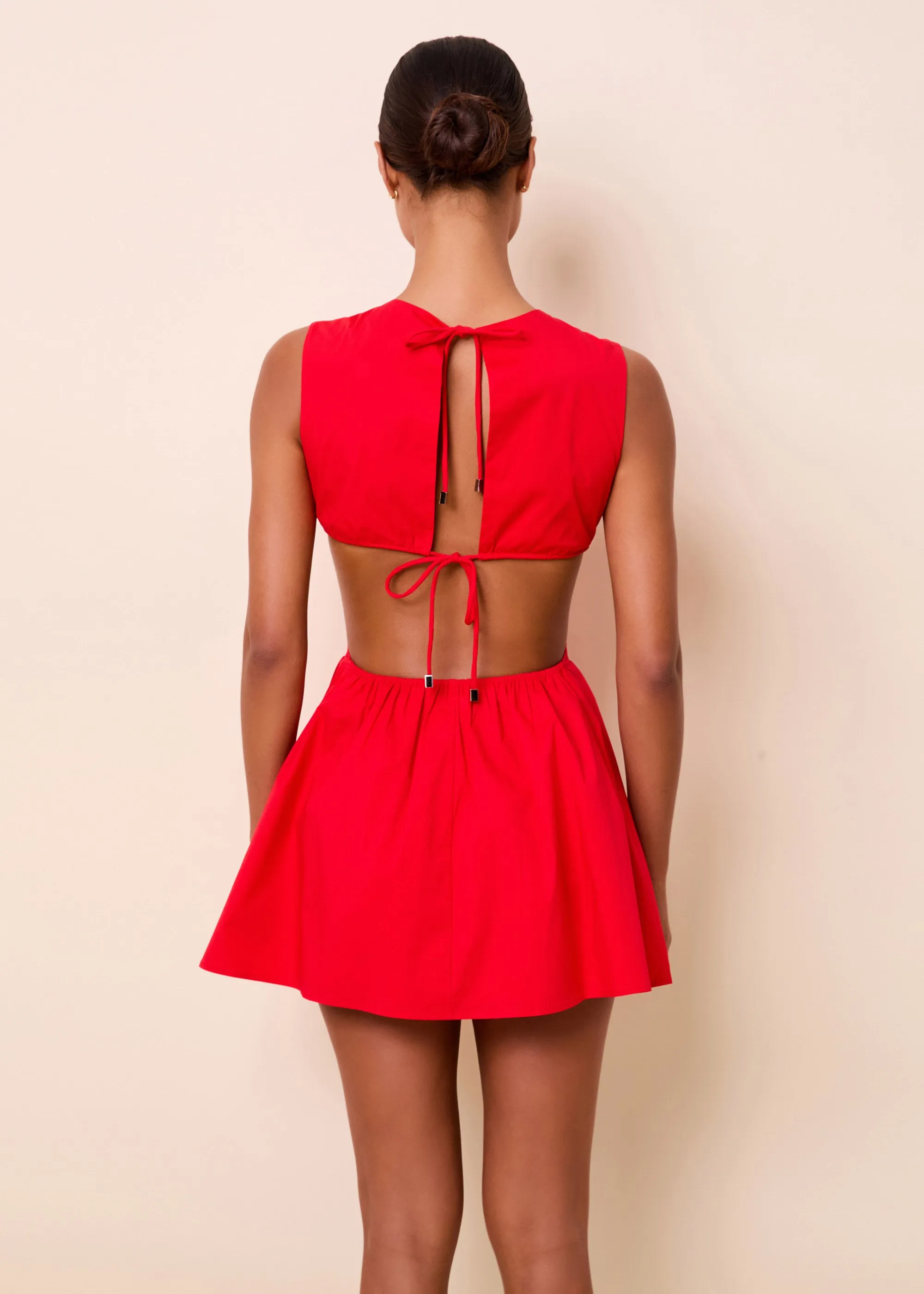 Sabine Mini Dress Poplin Lipstick Red sold by SOLID & STRIPED product image thumbnail 4
