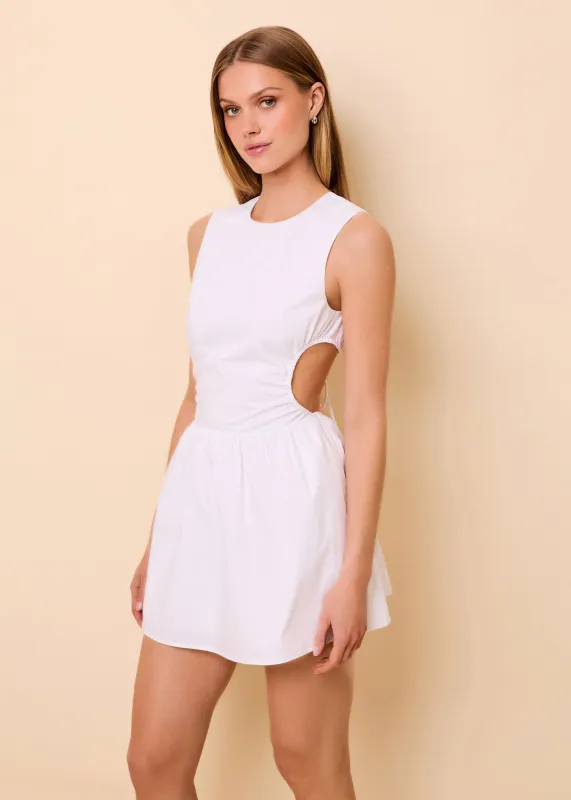 Sabine Mini Dress Poplin Optic White made by SOLID & STRIPED