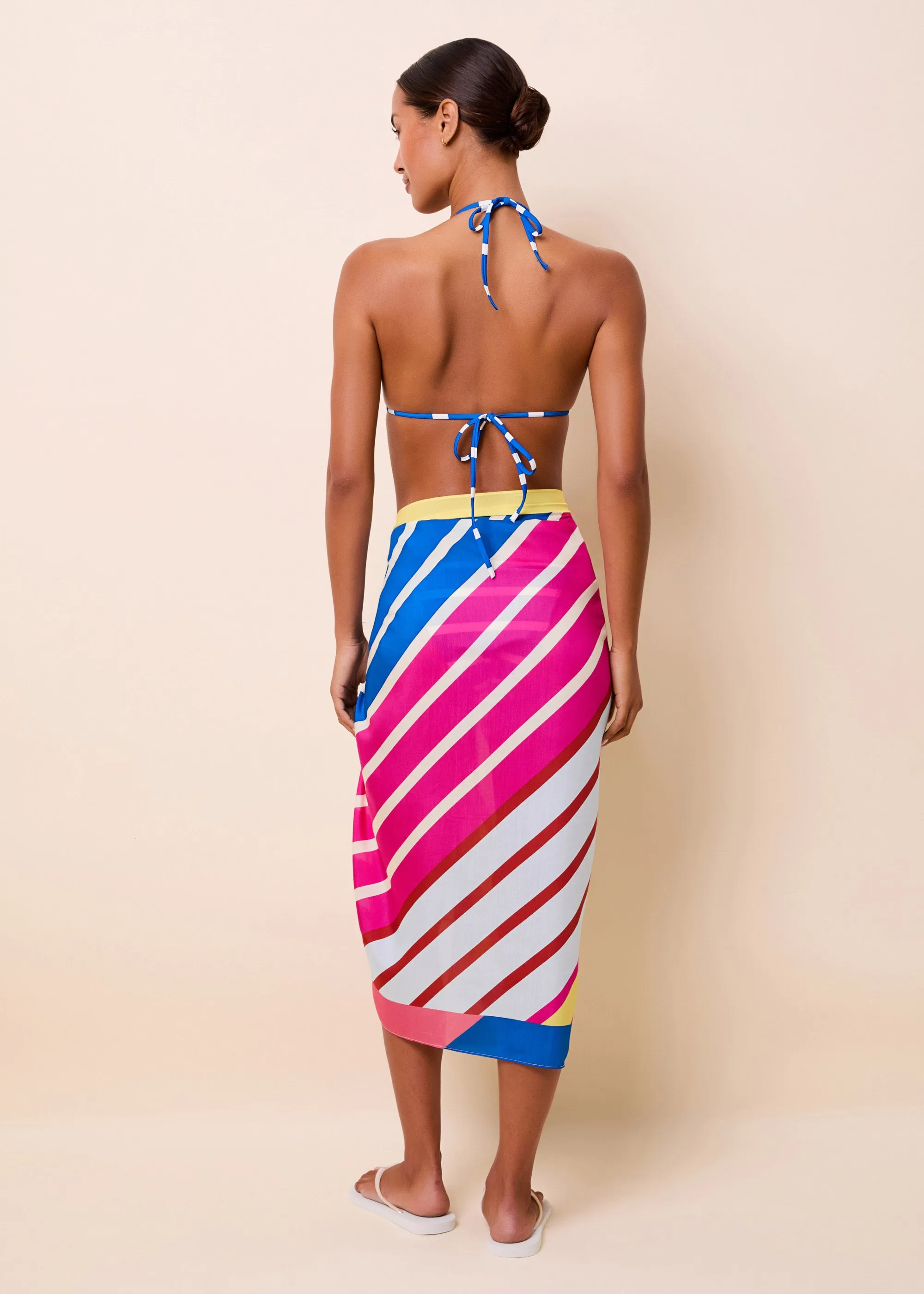 Silk Blend Pareo Symi Colorblock Stripe sold by SOLID & STRIPED product image thumbnail 4
