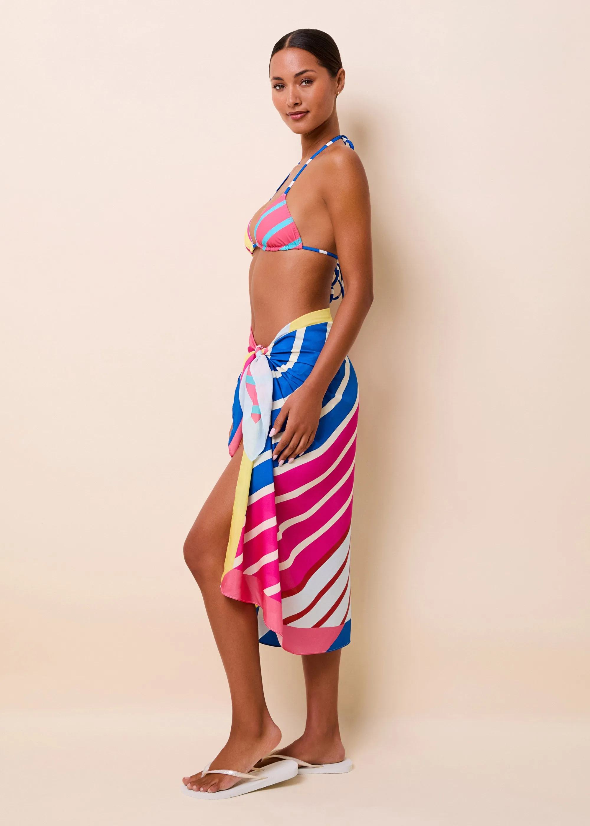 Silk Blend Pareo Symi Colorblock Stripe sold by SOLID & STRIPED product image thumbnail 5