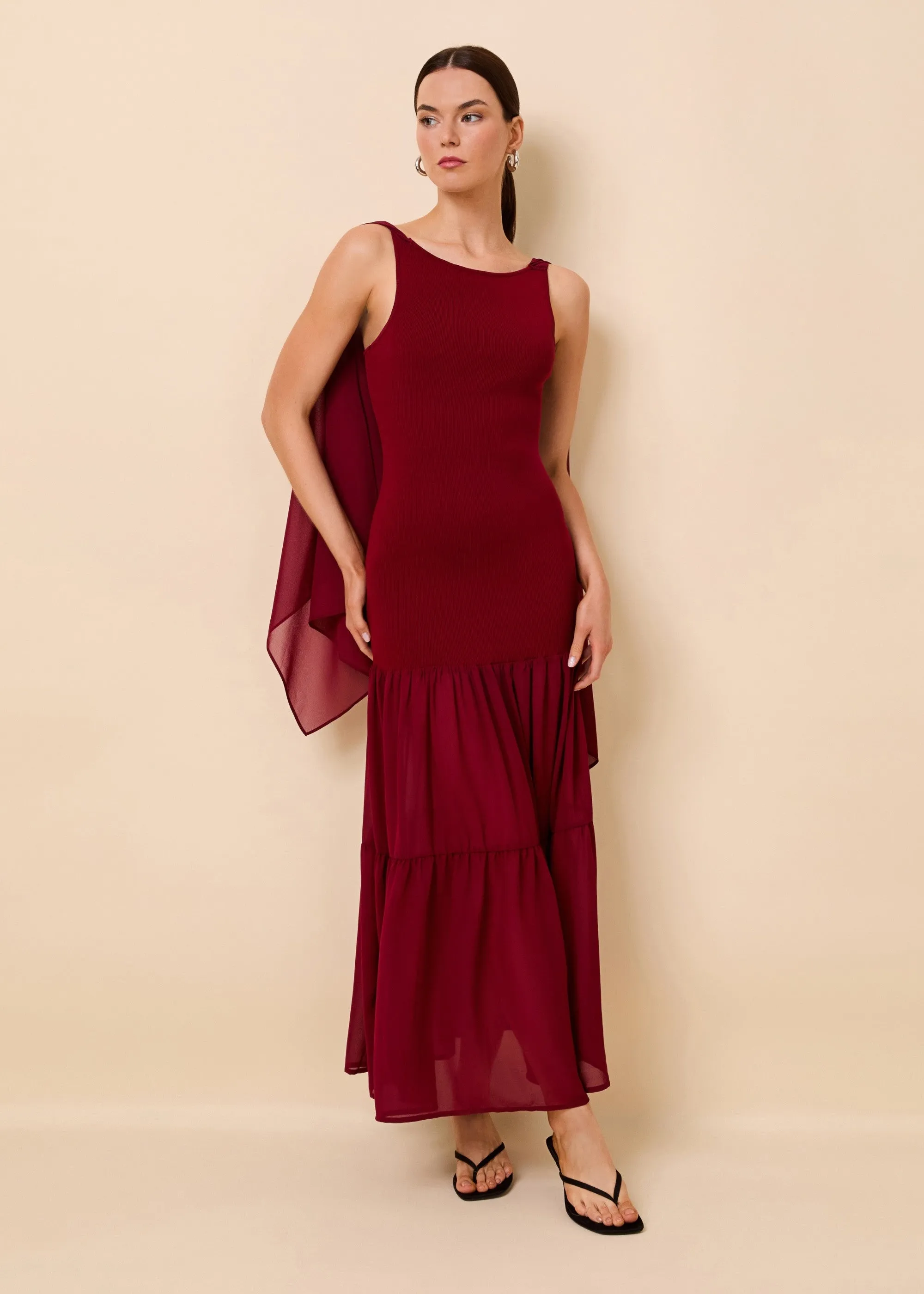 Verity Dress Sangria sold by SOLID & STRIPED product image thumbnail 2