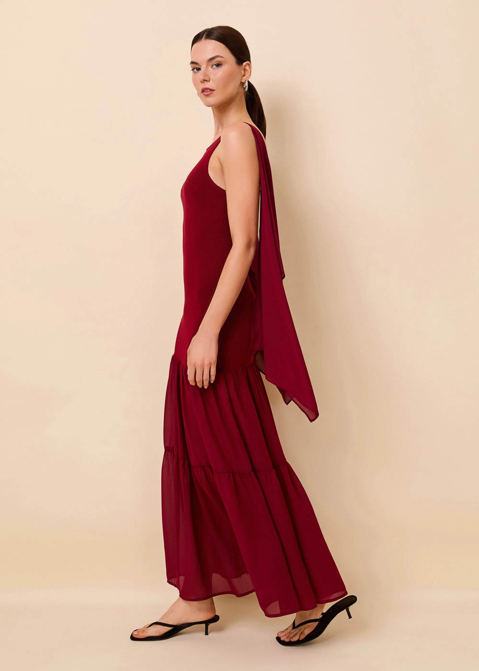 Verity Dress Sangria sold by SOLID & STRIPED product image thumbnail 4