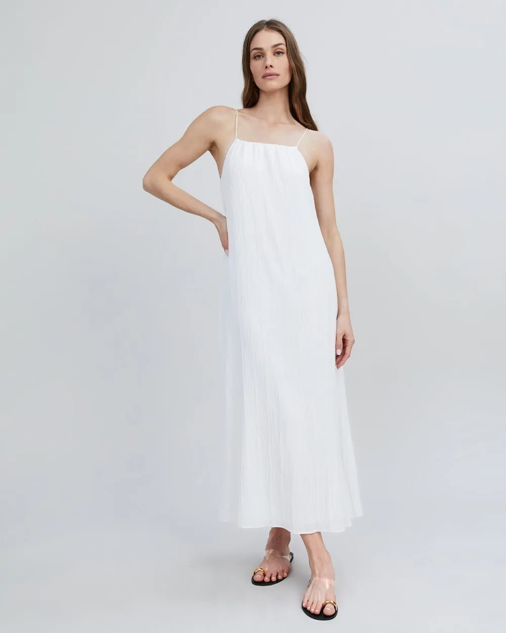 Sarai Dress Optic White sold by SOLID & STRIPED