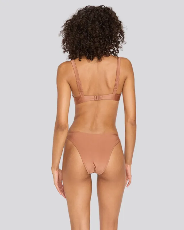 Maia Bikini Bottom Cocoa sold by SOLID & STRIPED