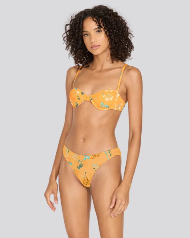 Maisie Bikini Top Tangerine Multi Floral sold by SOLID & STRIPED
