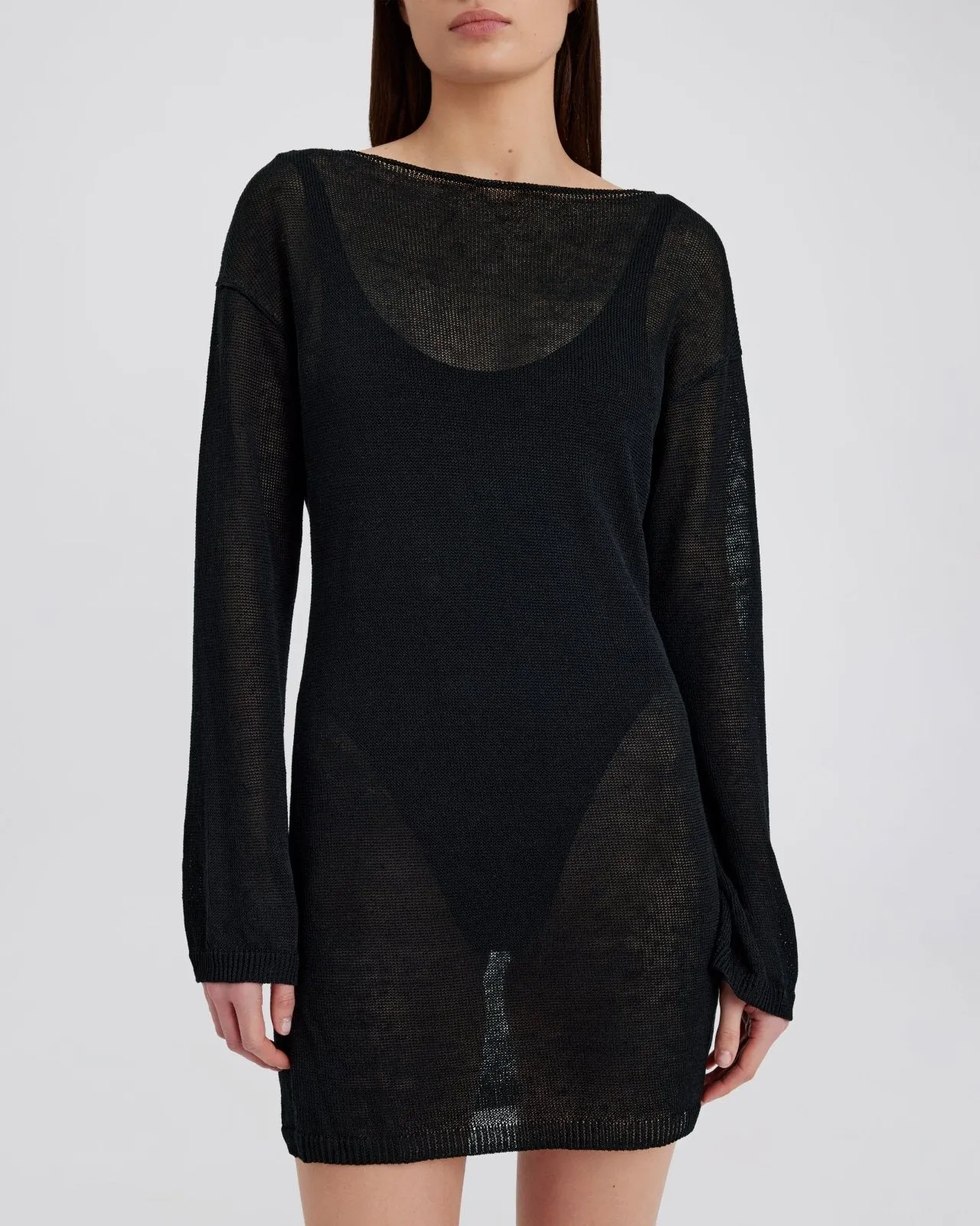 Nicki Dress Noir sold by SOLID & STRIPED product image thumbnail 4