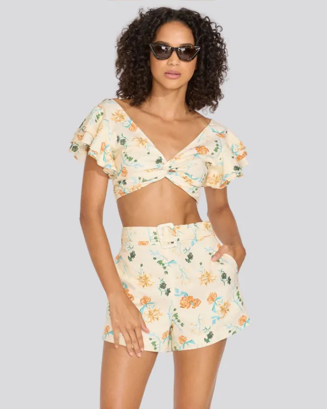 Renata Top Brule Multi Floral sold by SOLID & STRIPED