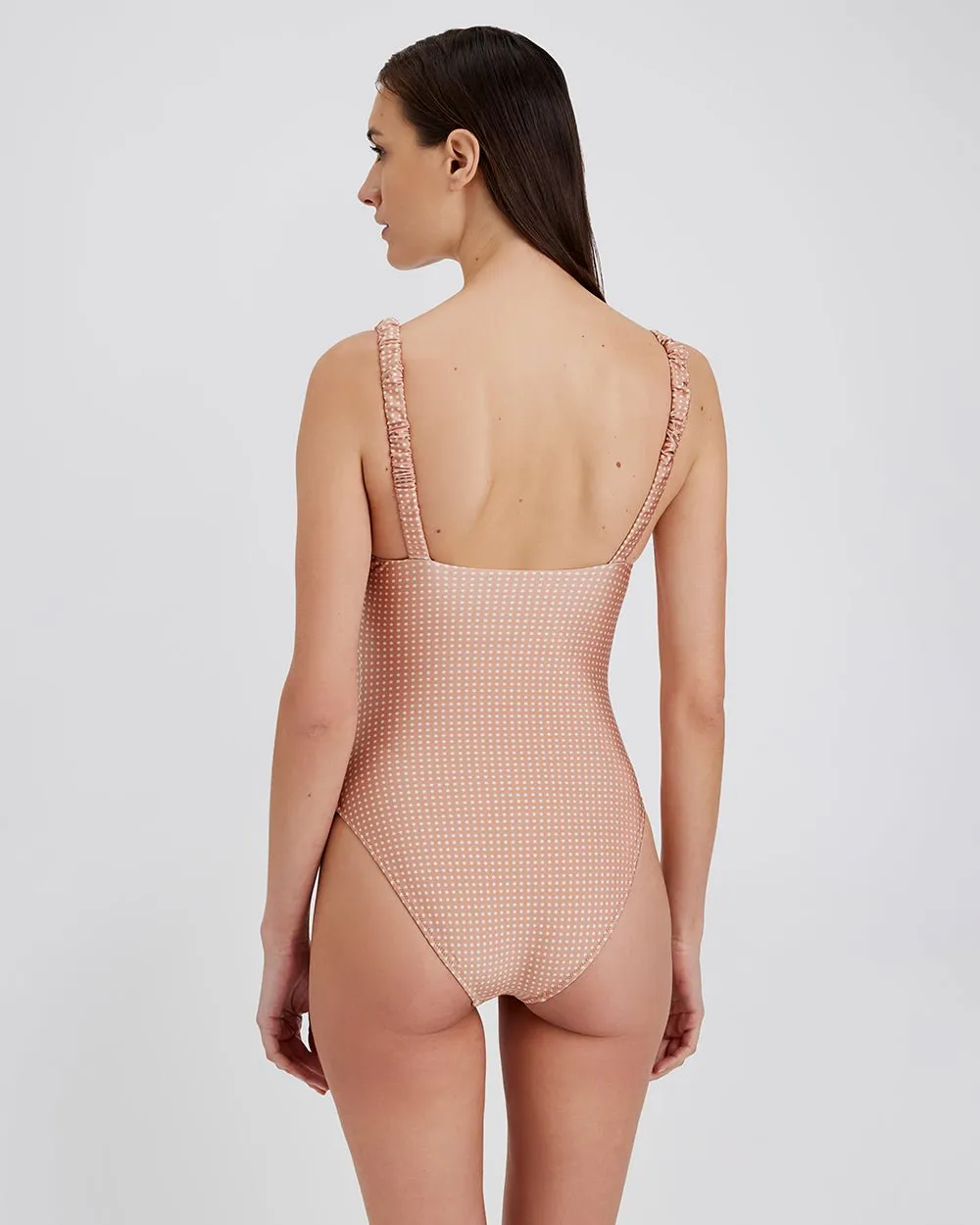 Verona One Piece Baby Polkadot Taupe sold by SOLID & STRIPED product image thumbnail 2