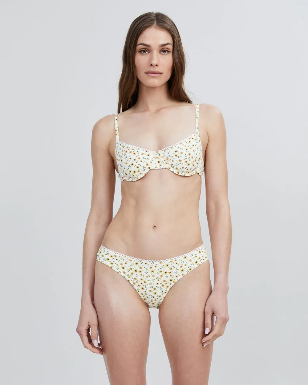 Daphne Bikini Bottom Sunflower Print sold by SOLID & STRIPED product image thumbnail 4