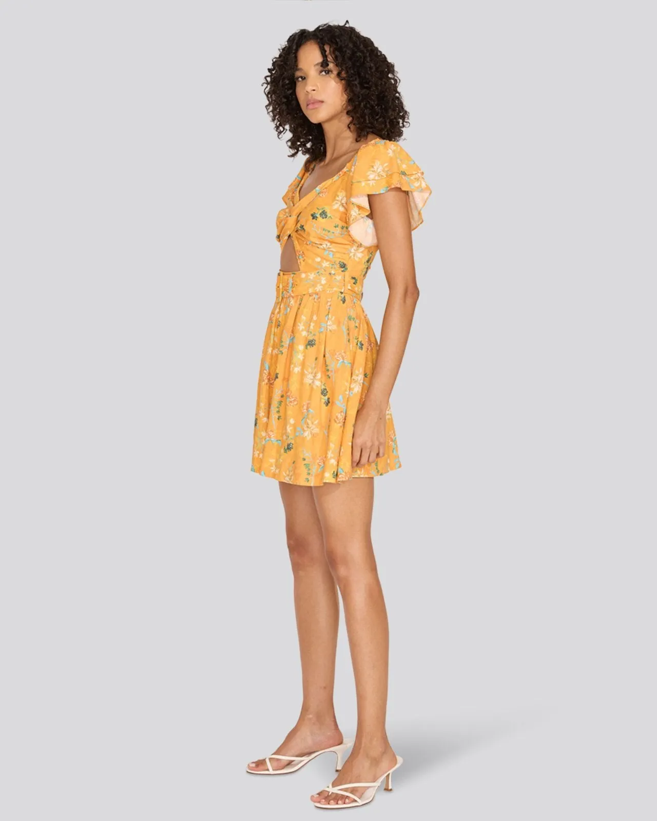 Renata Mini Dress Tangerine Multi Floral sold by SOLID & STRIPED product image thumbnail 5