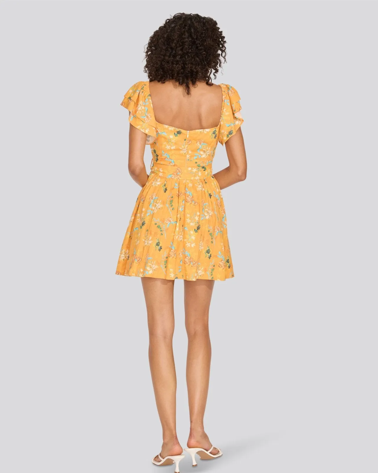 Renata Mini Dress Tangerine Multi Floral sold by SOLID & STRIPED product image thumbnail 3