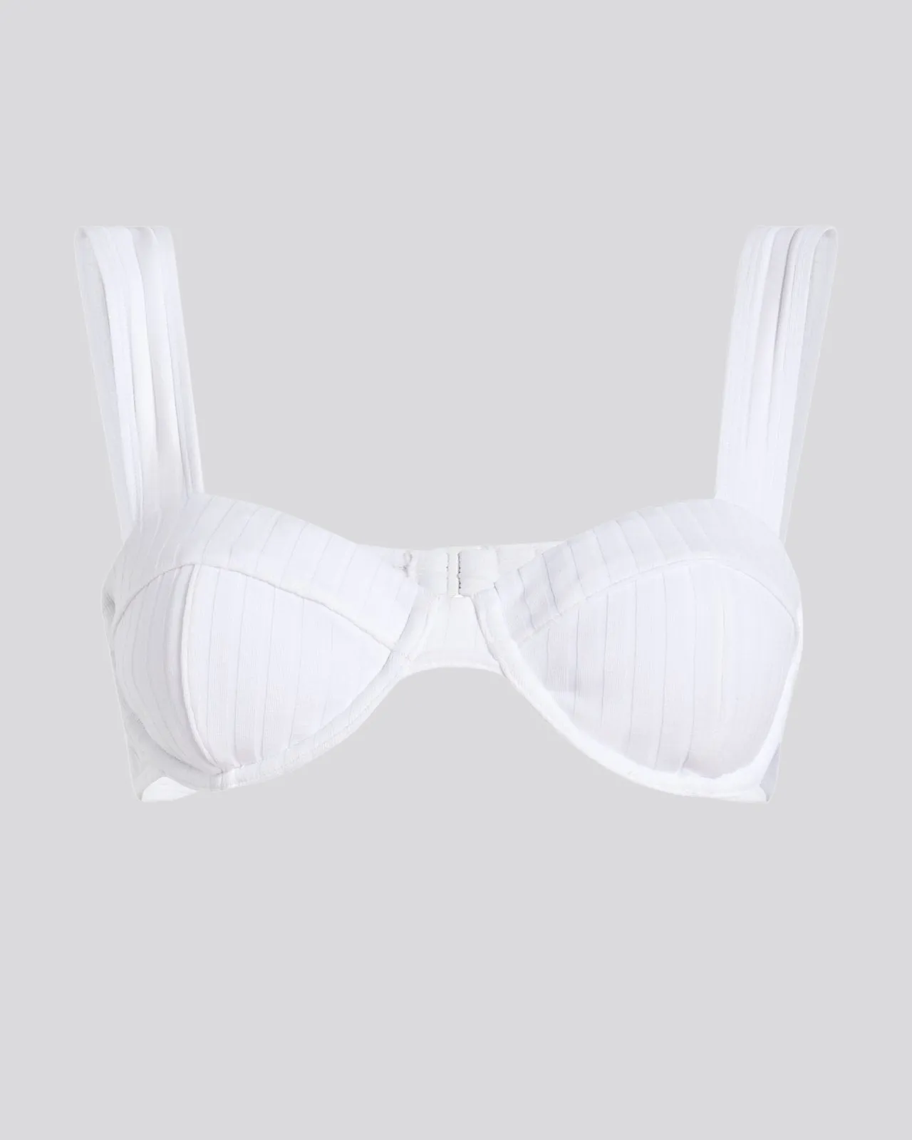 Lilo Ribbed Bikini Top Optic White sold by SOLID & STRIPED product image thumbnail 2