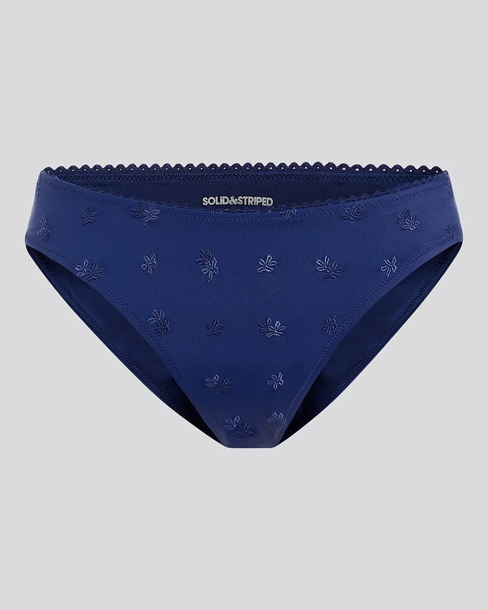 Daphne Embroidered Bikini Bottom French Navy sold by SOLID & STRIPED product image thumbnail 2