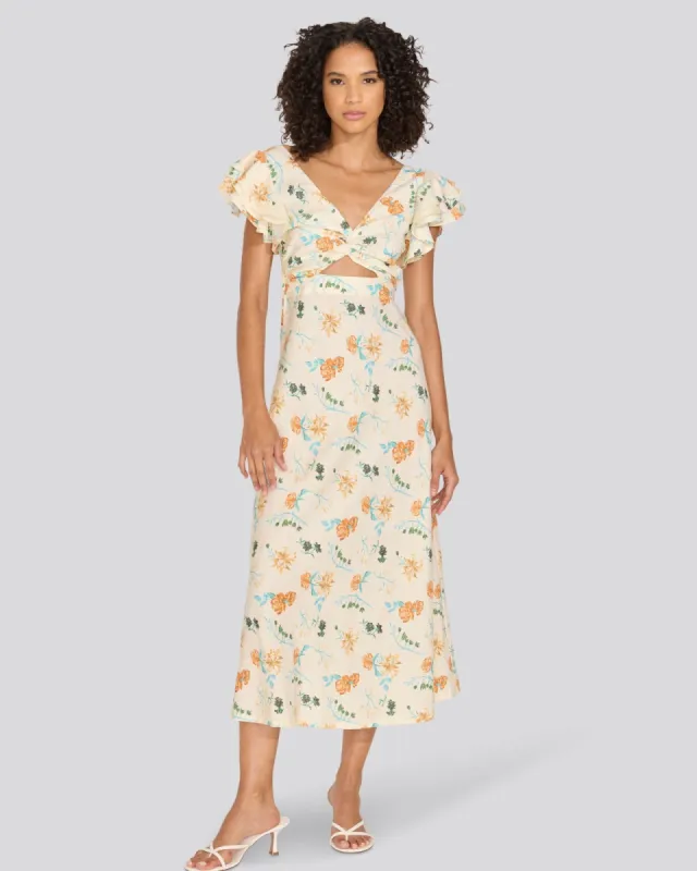 Renata Dress Brule Multi Floral sold by SOLID & STRIPED