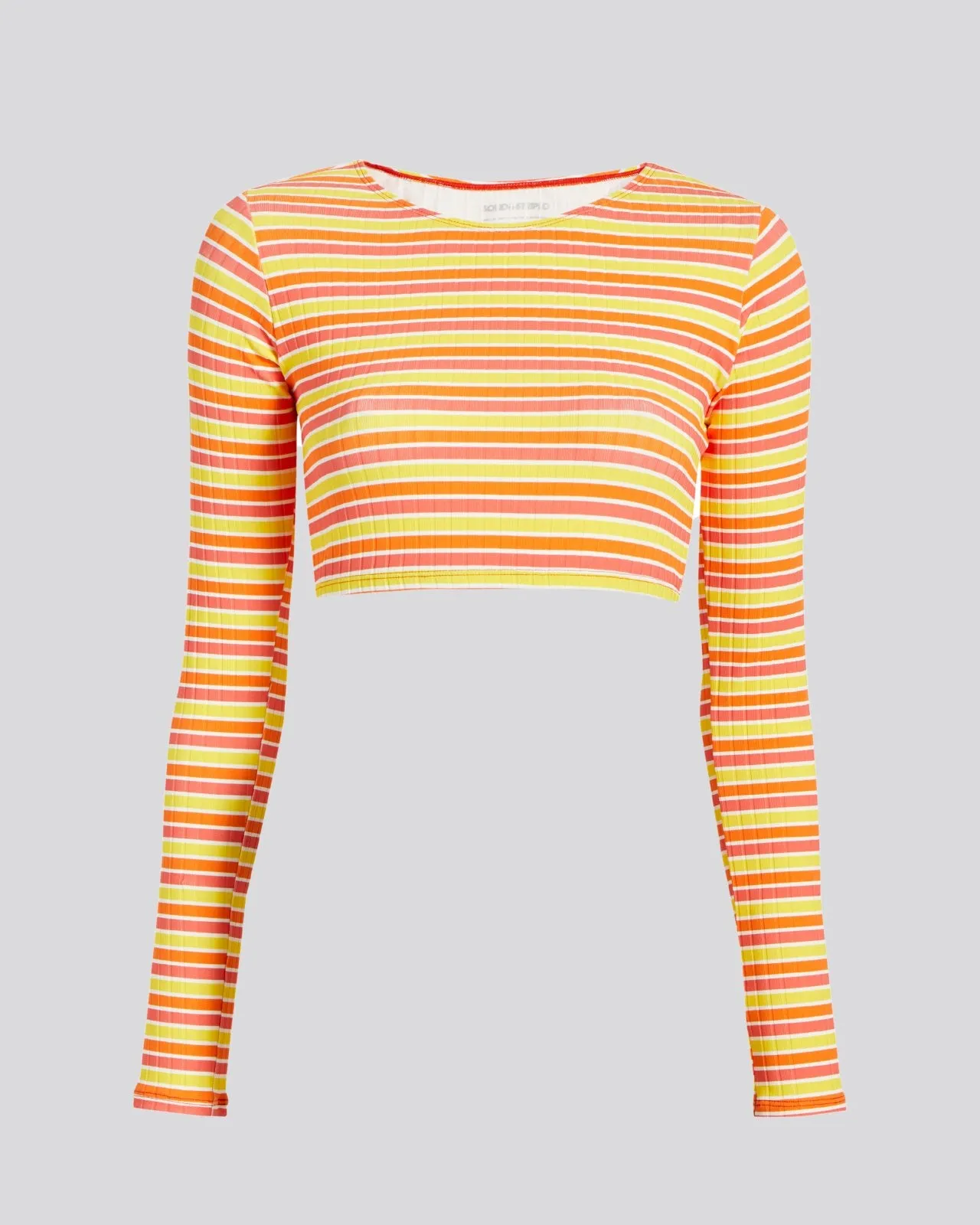 Nola Ribbed Rashguard Sorbet Stripe sold by SOLID & STRIPED product image thumbnail 2