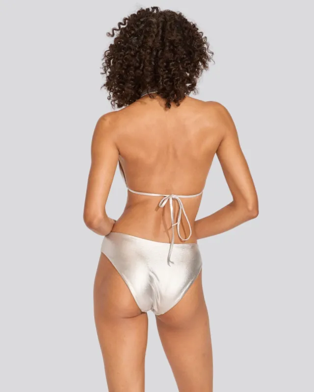 Nani Bikini Bottom Silver sold by SOLID & STRIPED