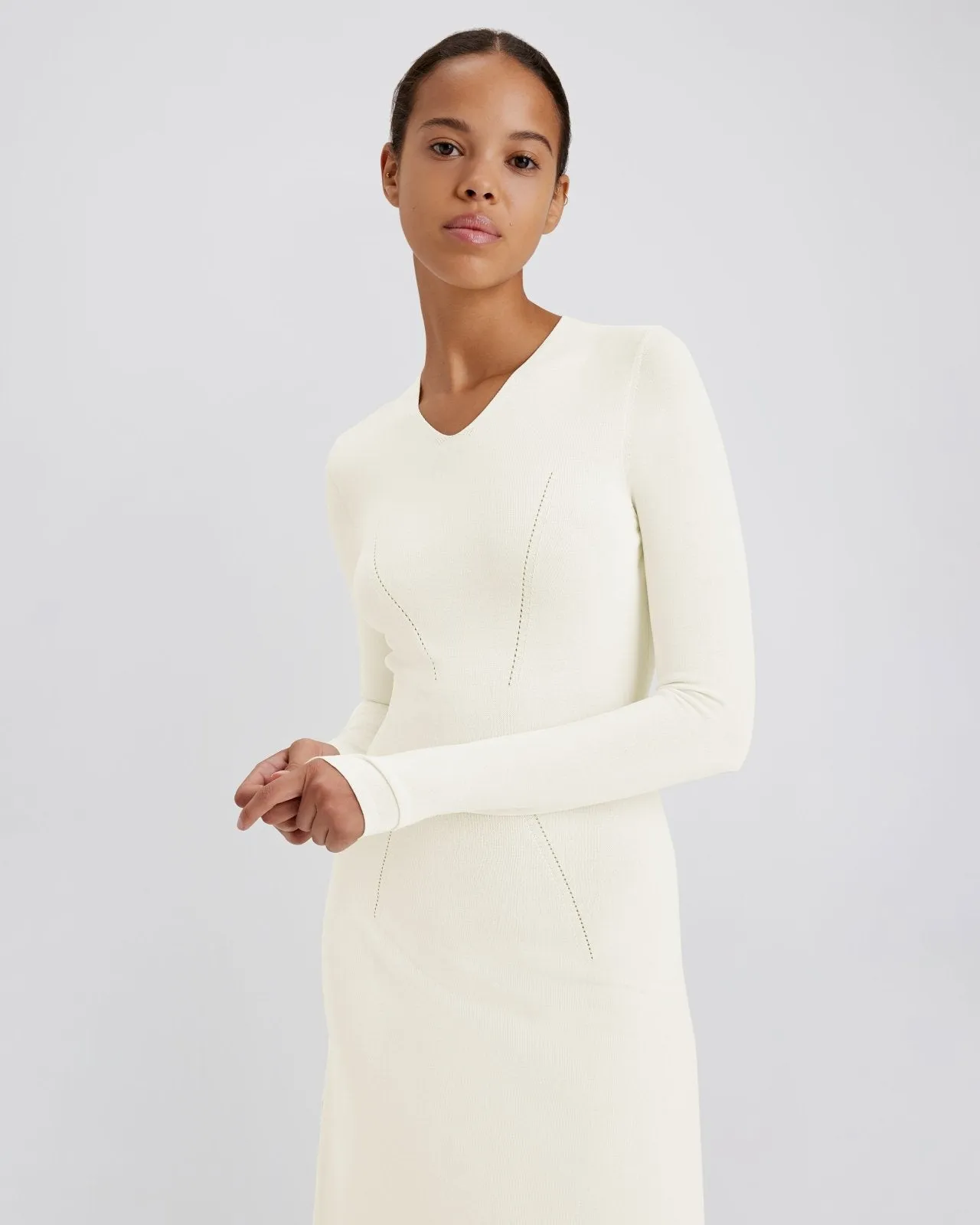 Narcia Dress Ecru sold by SOLID & STRIPED product image thumbnail 4