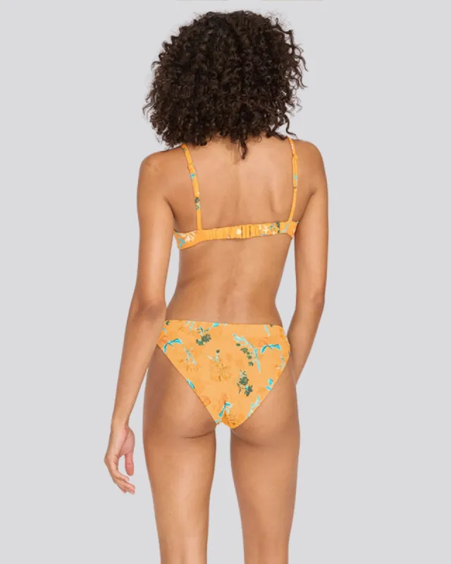 Arlo Bikini Bottom Tangerine Multi Floral sold by SOLID & STRIPED