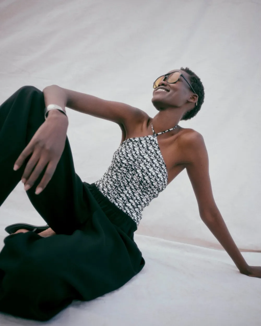 Mina One Piece Horse Print Noir sold by SOLID & STRIPED product image thumbnail 4