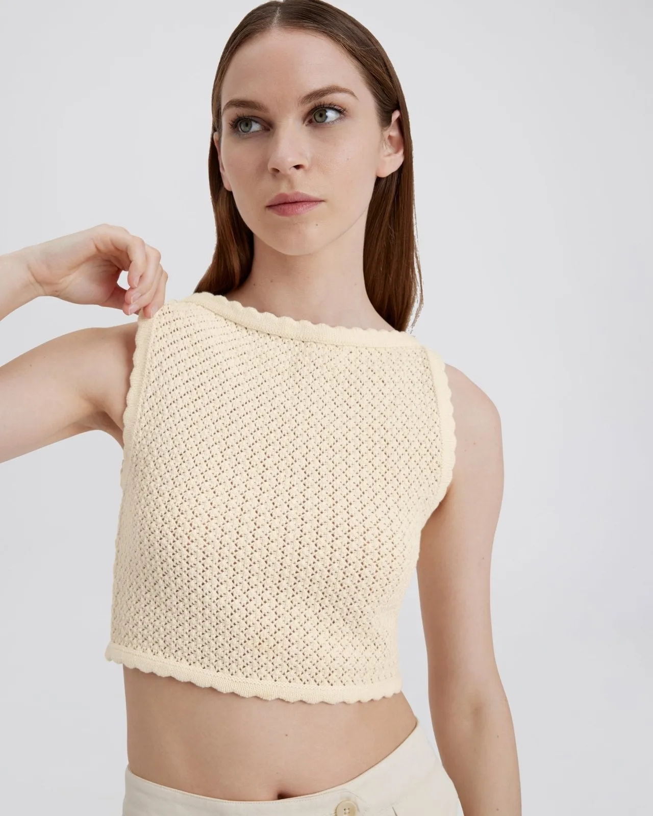 Celeste Tank Ecru sold by SOLID & STRIPED product image thumbnail 4