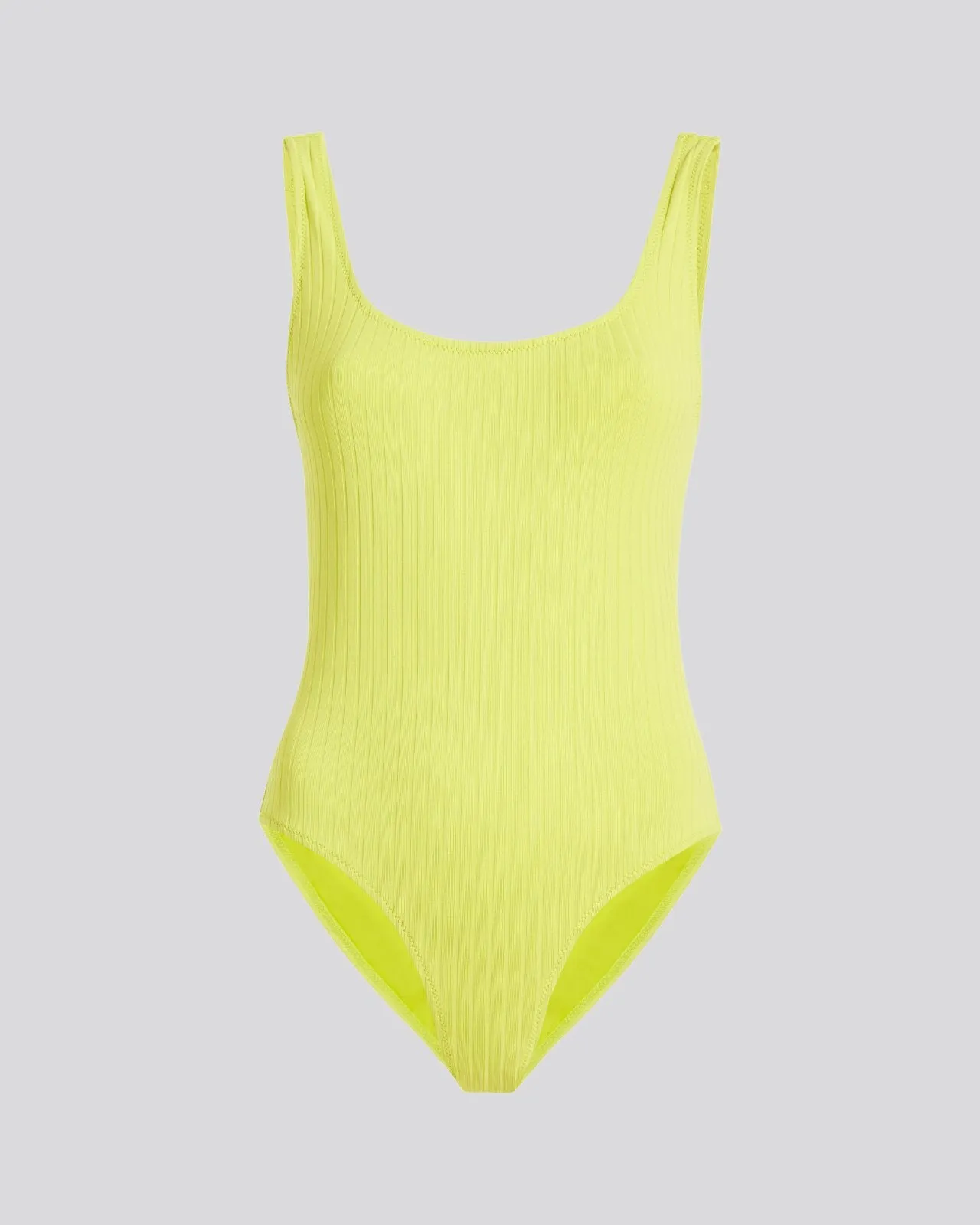 Anne-Marie Ribbed One Piece Chartreuse sold by SOLID & STRIPED product image thumbnail 2