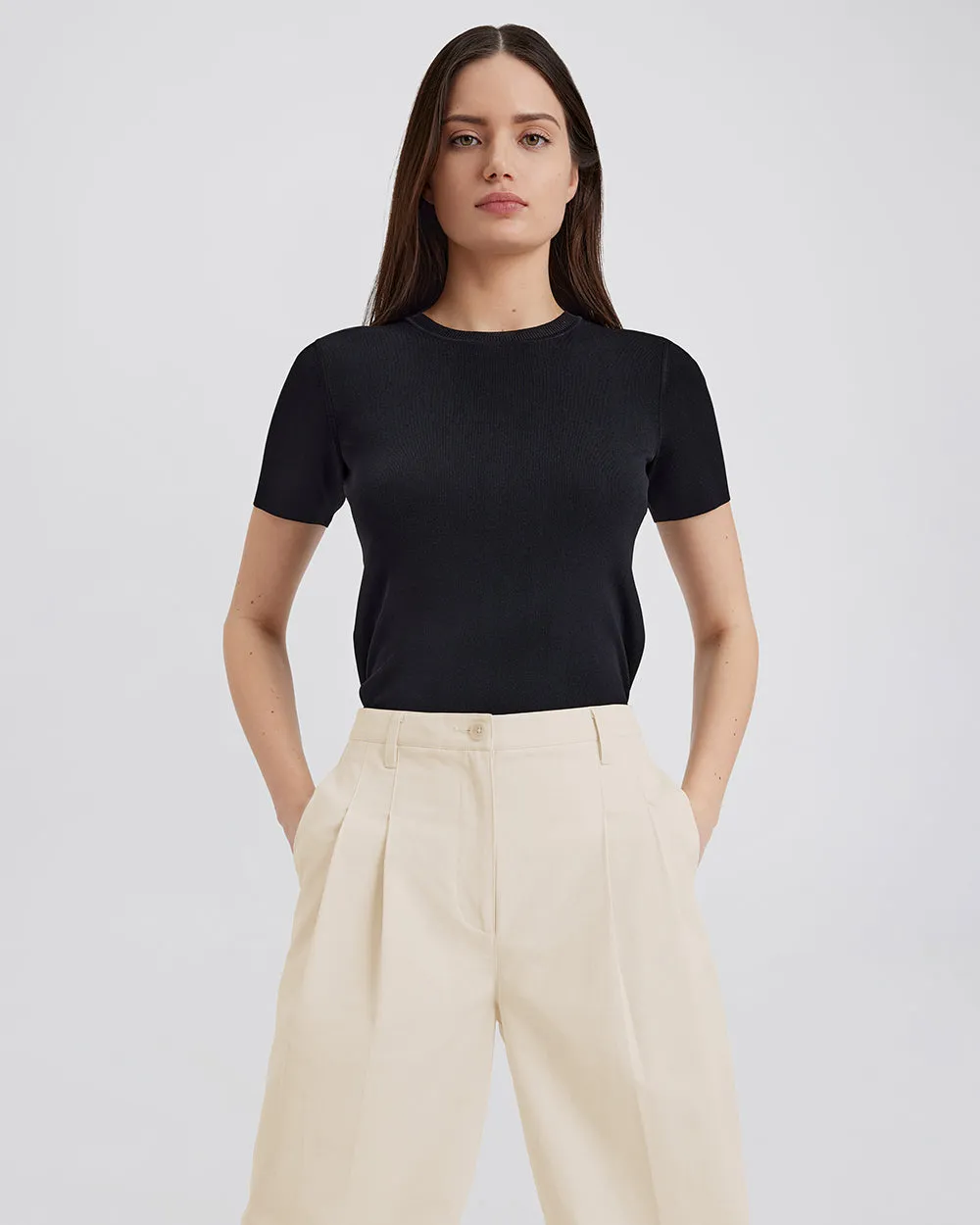 Taline Pant Ecru sold by SOLID & STRIPED product image thumbnail 5