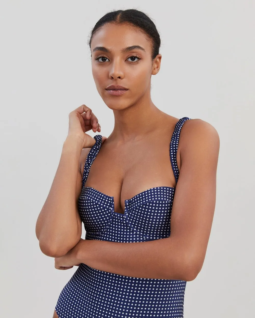 Verona One Piece Midnight Blue Polka Dot sold by SOLID & STRIPED product image thumbnail 5