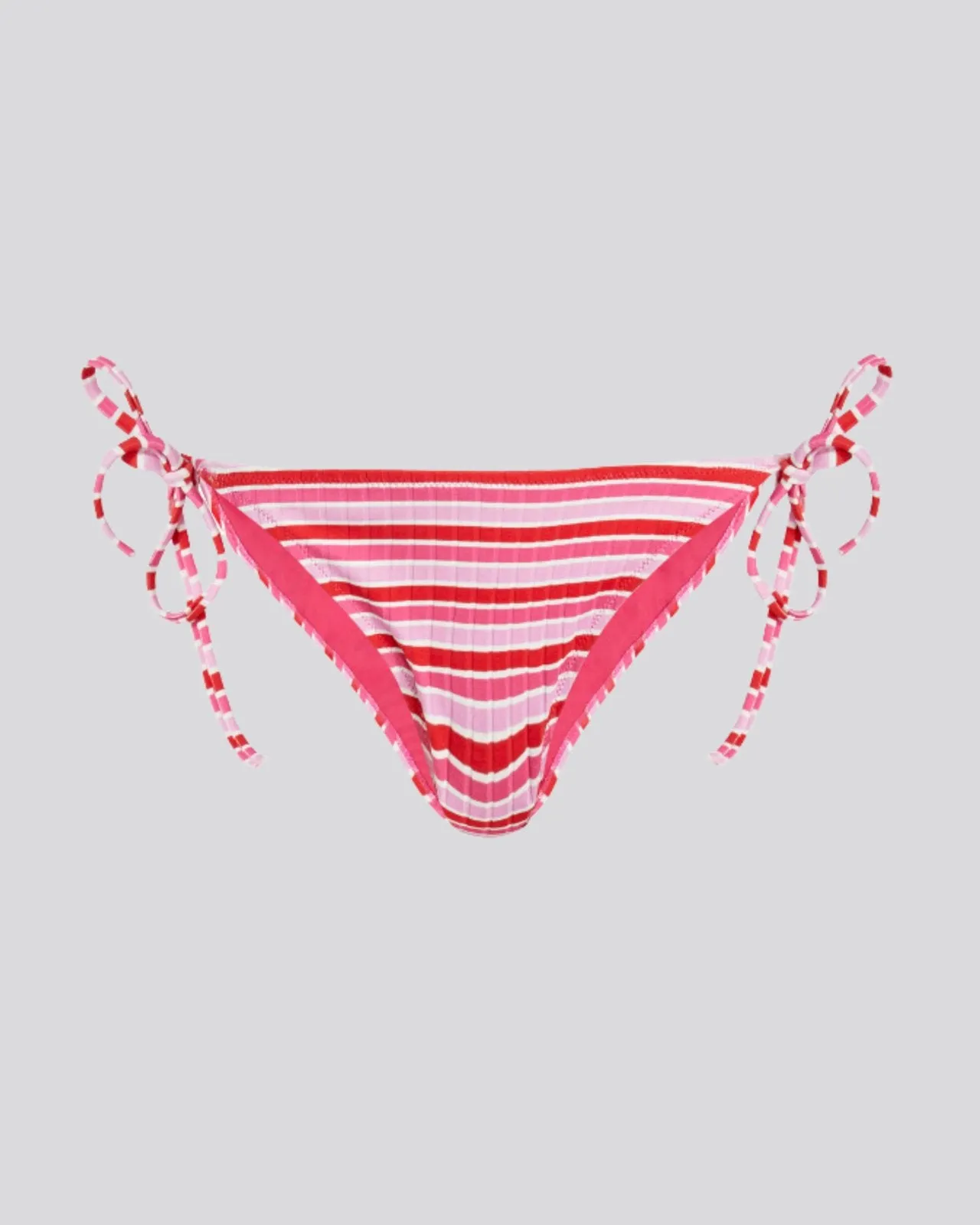 Iris Ribbed Bikini Bottom Pink Multi Stripe sold by SOLID & STRIPED product image thumbnail 2