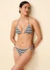 Iris Ribbed Bikini Bottom Noir Optic White Stripe sold by SOLID & STRIPED
