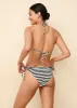 Iris Ribbed Bikini Bottom Noir Optic White Stripe sold by SOLID & STRIPED