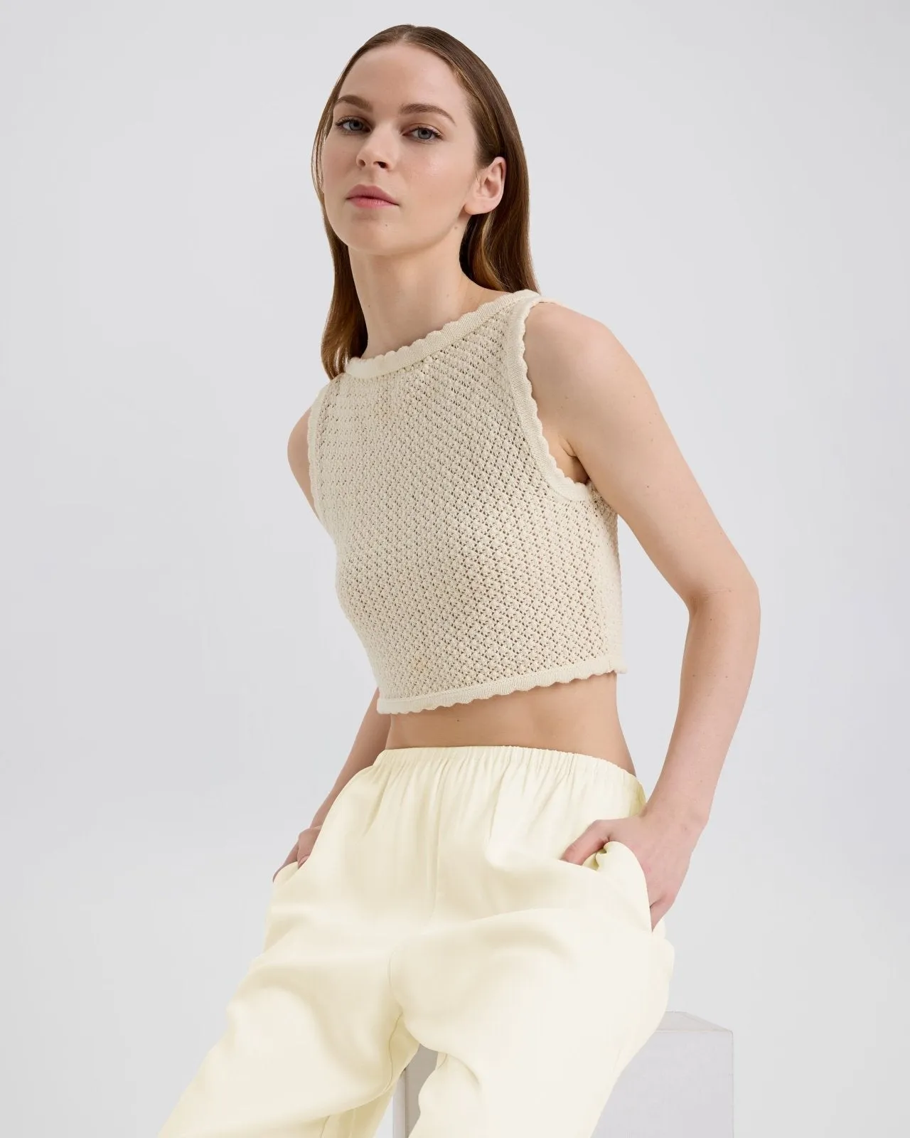 Monaco Pant Ecru sold by SOLID & STRIPED product image thumbnail 5