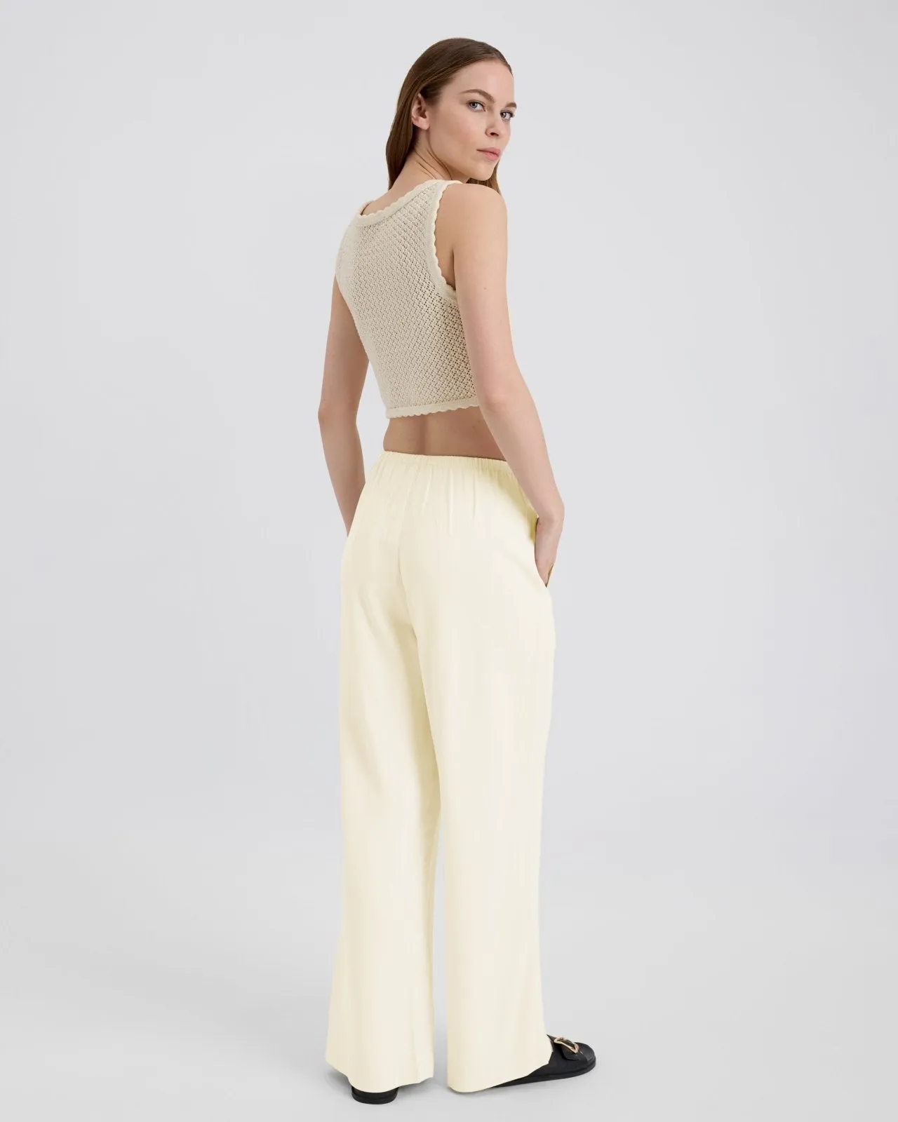 Monaco Pant Ecru sold by SOLID & STRIPED product image thumbnail 3