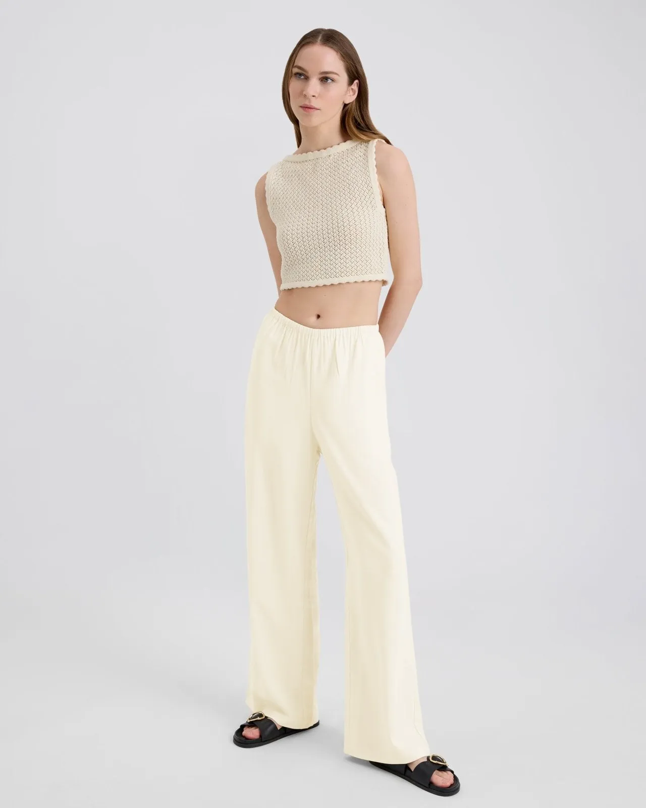 Monaco Pant Ecru sold by SOLID & STRIPED