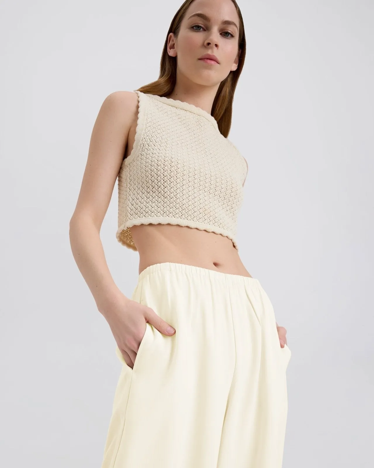 Monaco Pant Ecru sold by SOLID & STRIPED product image thumbnail 4