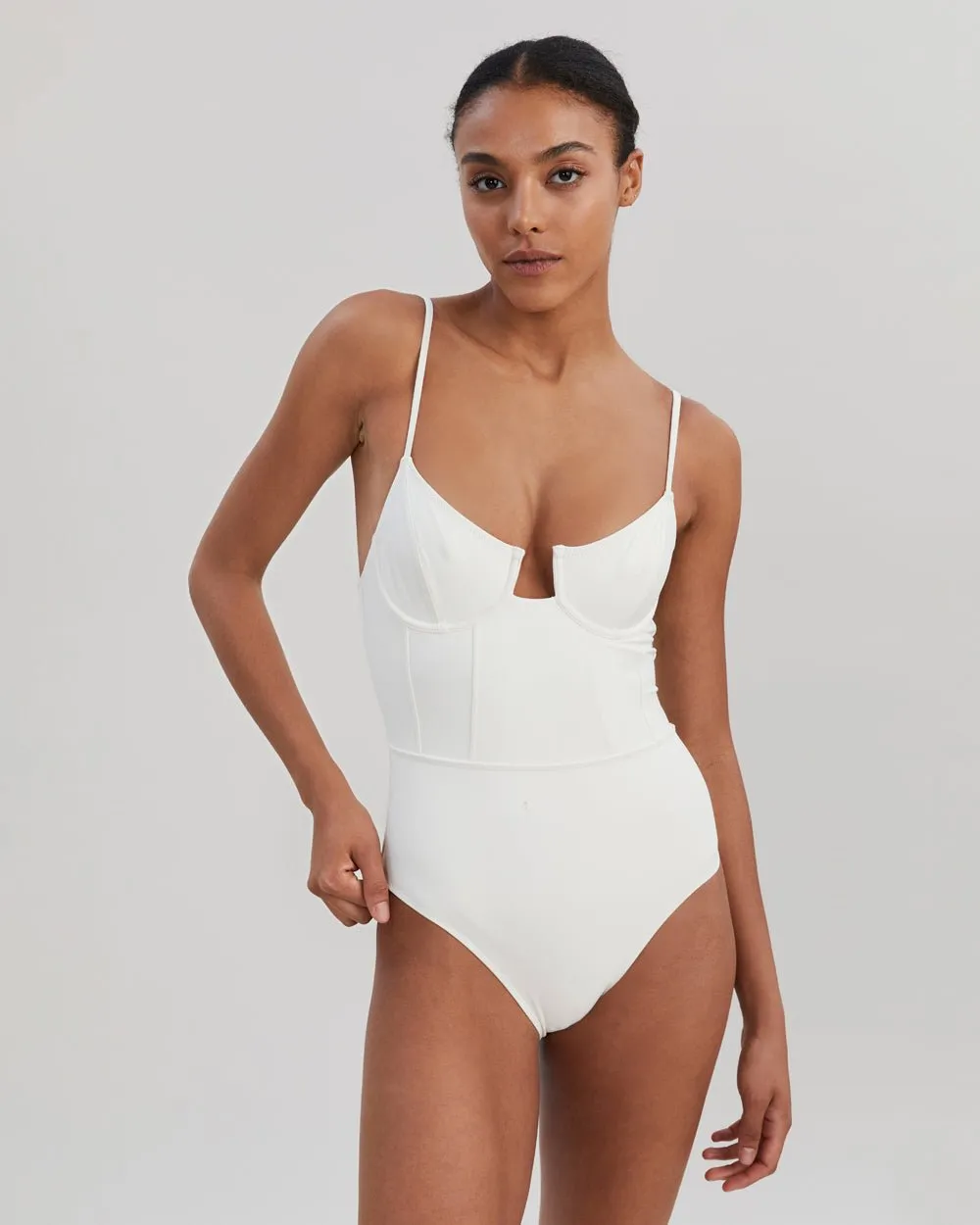 Veronica One Piece Cream sold by SOLID & STRIPED