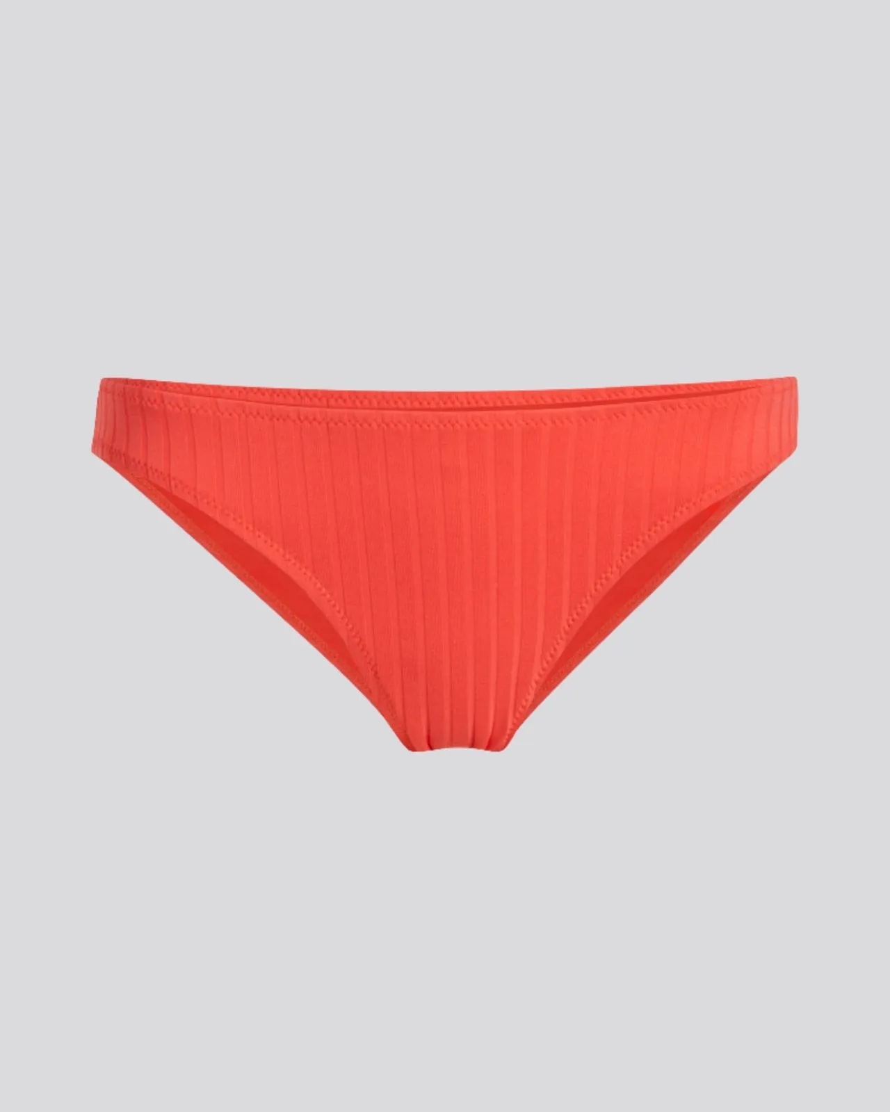 Elle Ribbed Bikini Bottom Hot Coral sold by SOLID & STRIPED product image thumbnail 2