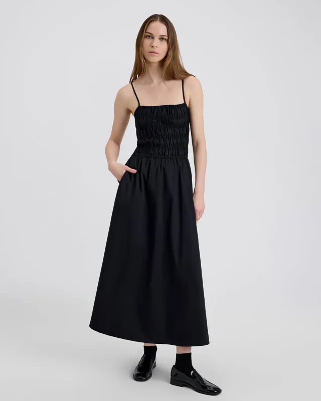 Delta Midi Dress Noir sold by SOLID & STRIPED