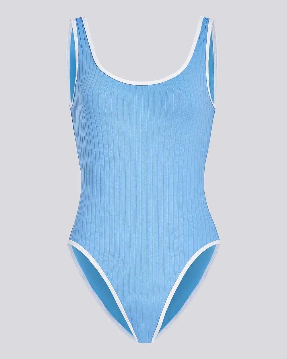 Anne-Marie Ribbed One Piece Marina Blue sold by SOLID & STRIPED product image thumbnail 2