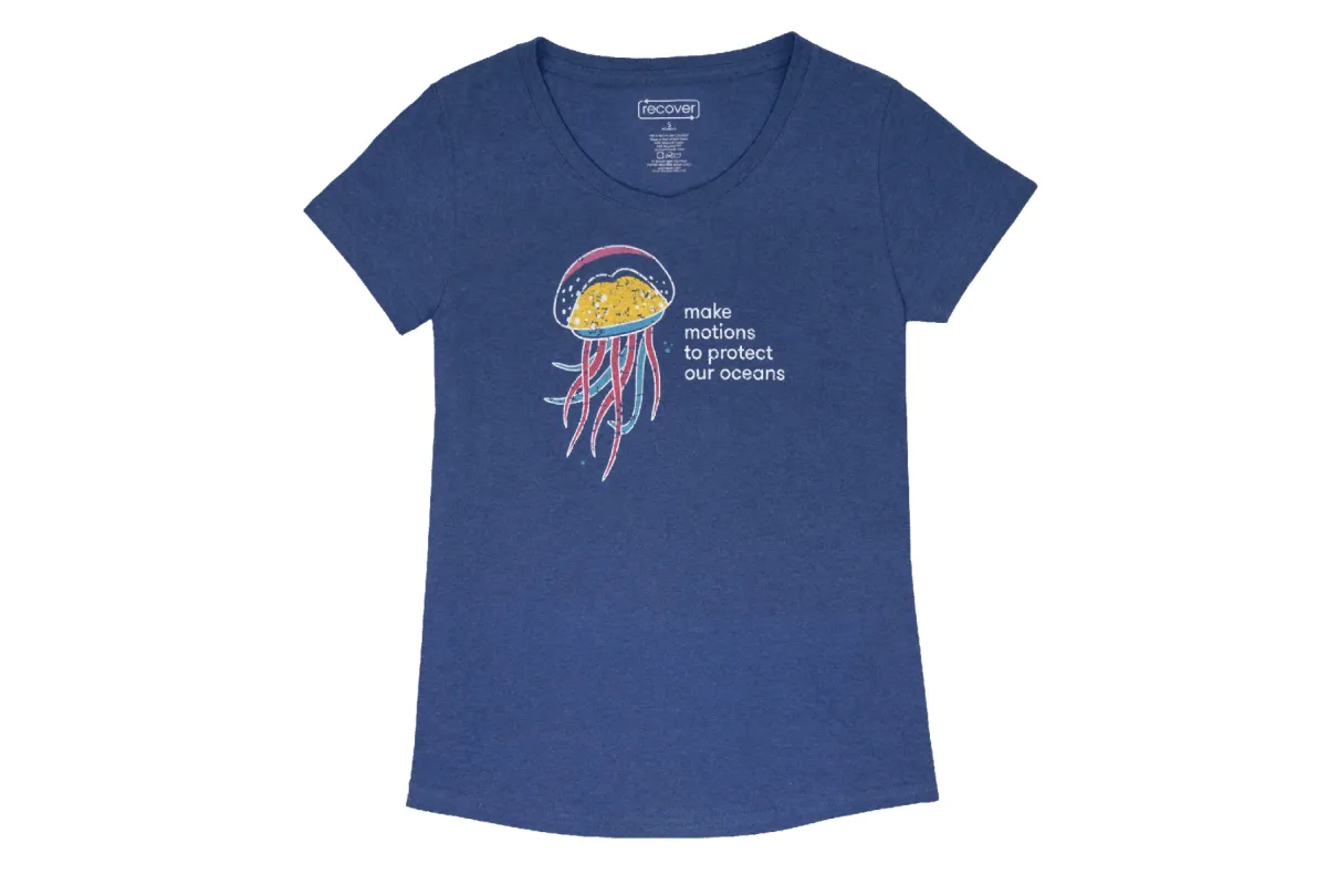 Women's V-Neck T-Shirt: Oceans sold by Solmate Socks