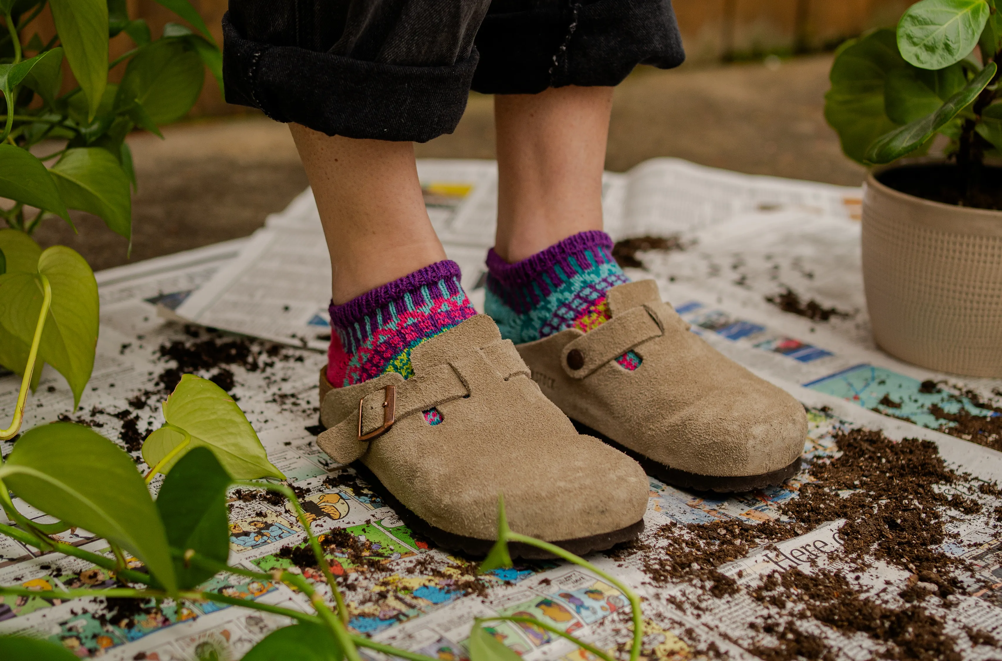 Morning Glory Ankle Socks sold by Solmate Socks product image thumbnail 4