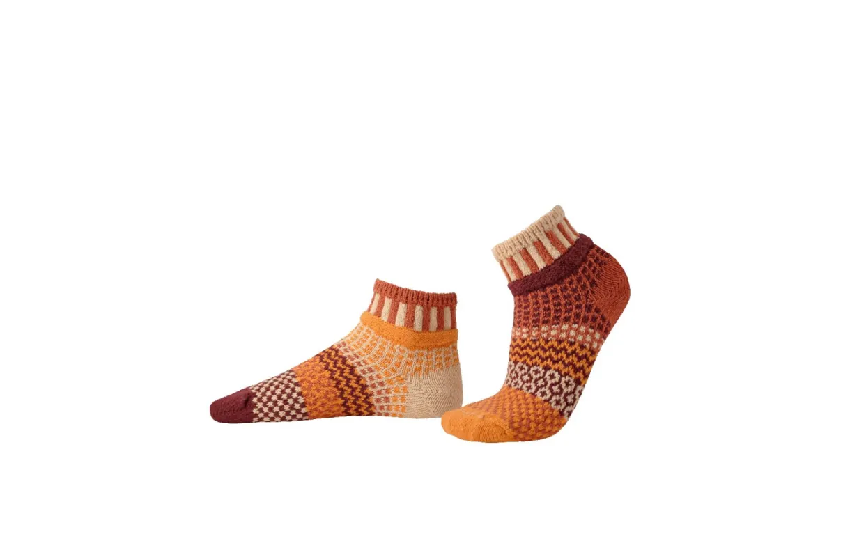 Pumpkin Pie Quarter Socks sold by Solmate Socks