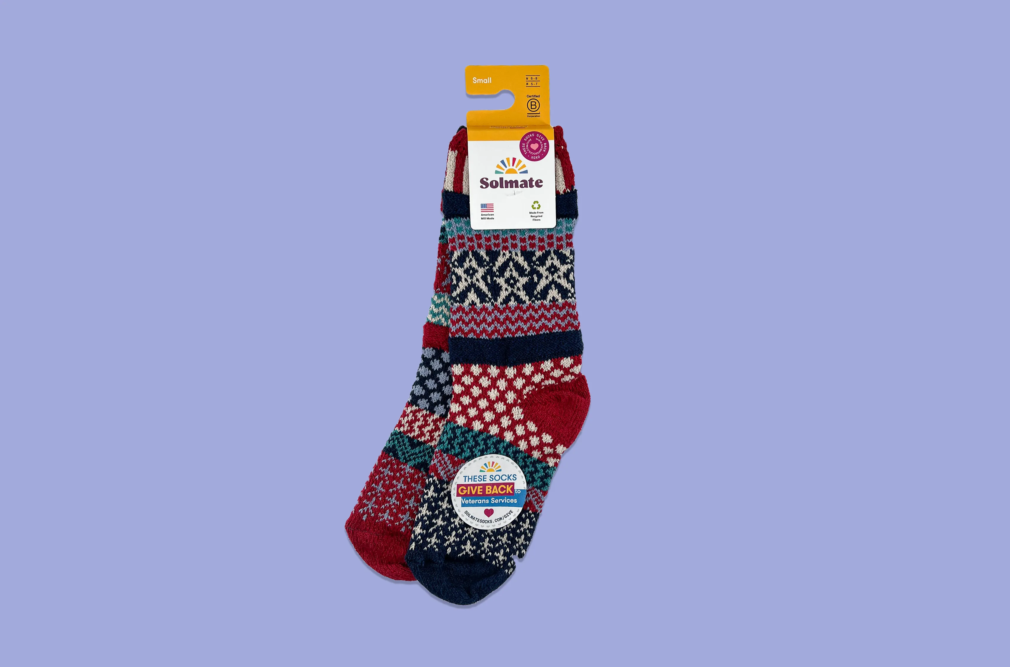 Stars and Stripes Crew Socks sold by Solmate Socks product image thumbnail 5