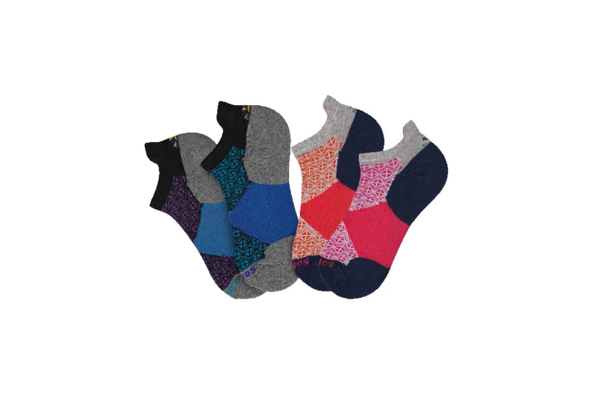2 Pair: Ankle Performance Wool Socks - Flame sold by Solmate Socks
