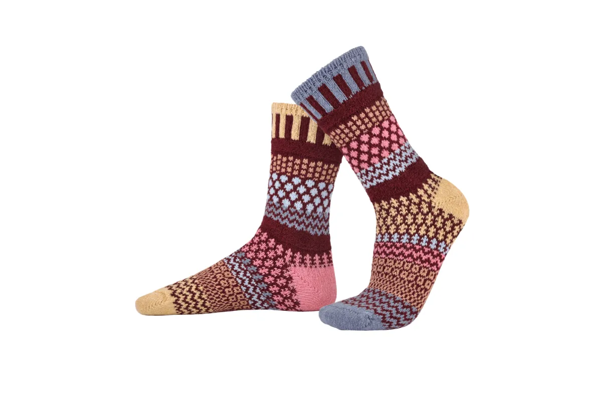 Larkspur Crew Socks sold by Solmate Socks