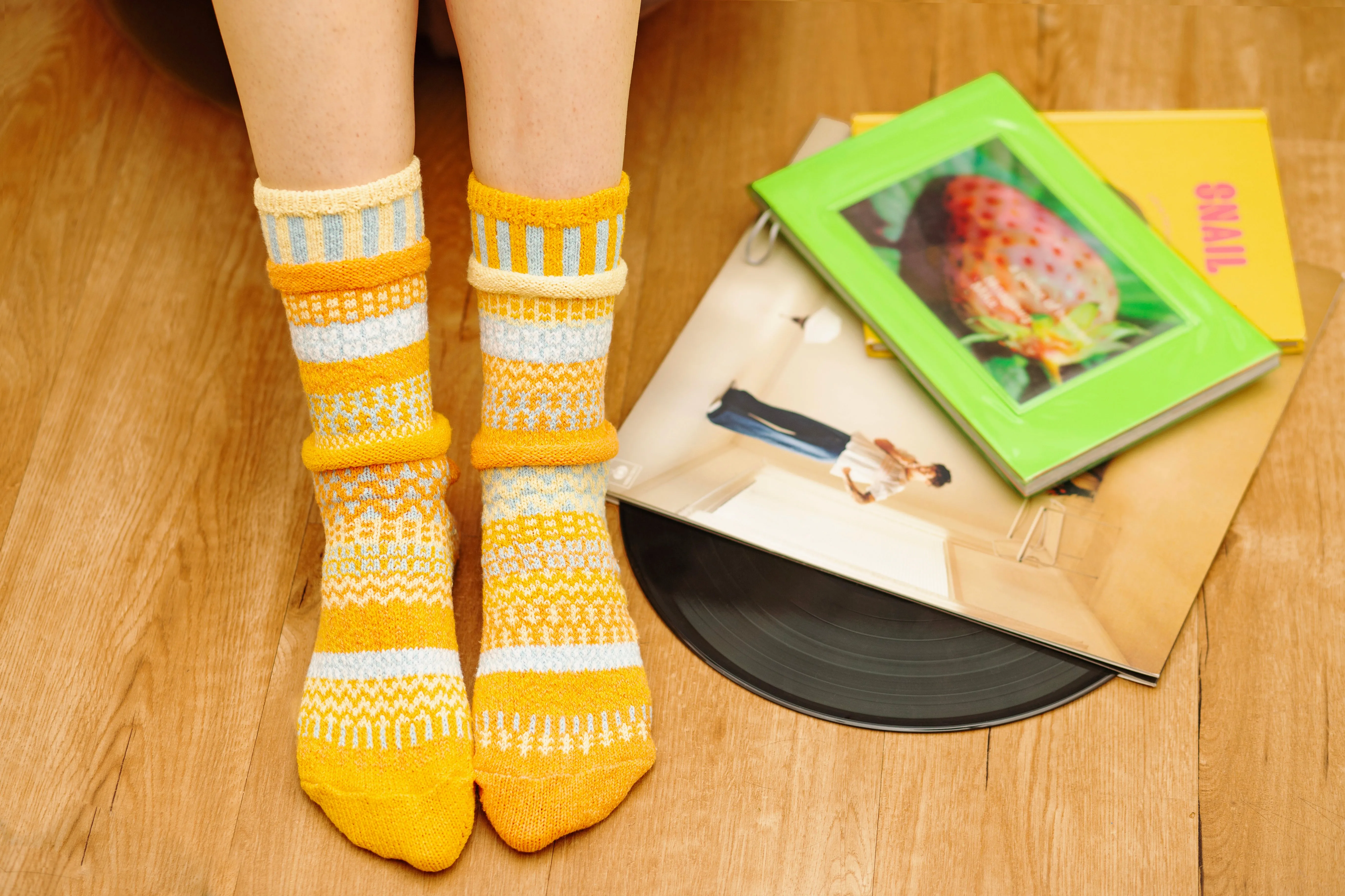 Clementine Crew Socks sold by Solmate Socks product image thumbnail 3