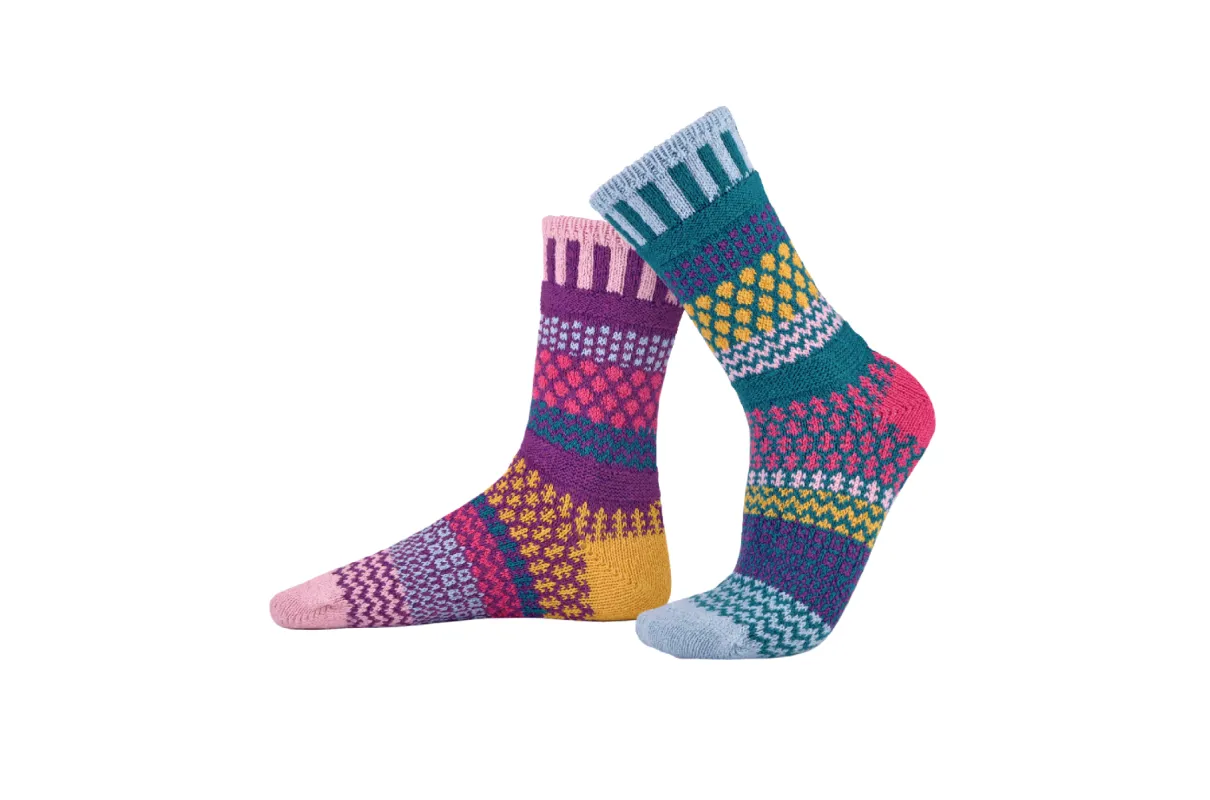 Petunia Crew Socks made by Solmate Socks