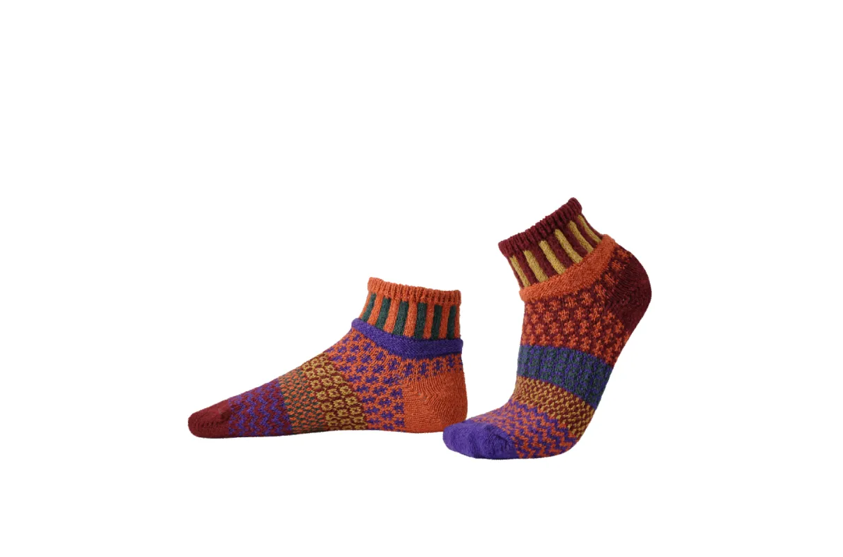Fall Foliage Quarter Socks sold by Solmate Socks