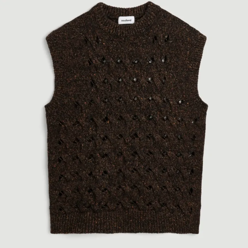 TOBY open knit vest made by Soulland