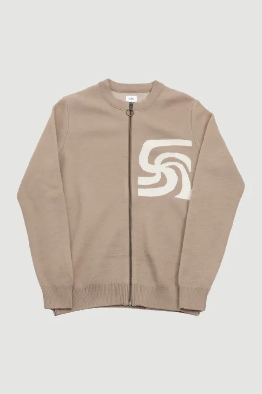 Reseller Swirl zip-up sweater made by Soulland
